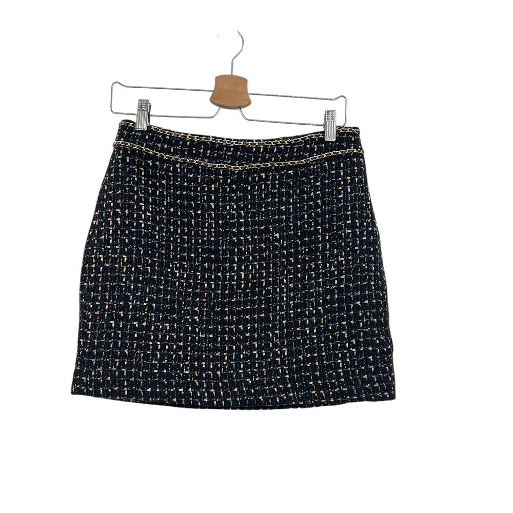 We're All Pretty Girls W.A.P.G. Audrey Skirt Mini Tweed Chain Black Multi Medium